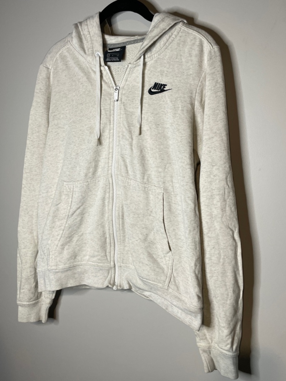 Nike y2k Full-Zip Hoodie - Oatmeal Heather Cream - Small